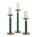 Jade Garden Green Candlesticks, Set of 3
