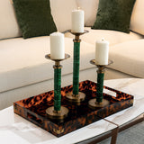 Jade Garden Green Candlesticks, Set of 3