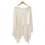 Edgartown Poncho, White