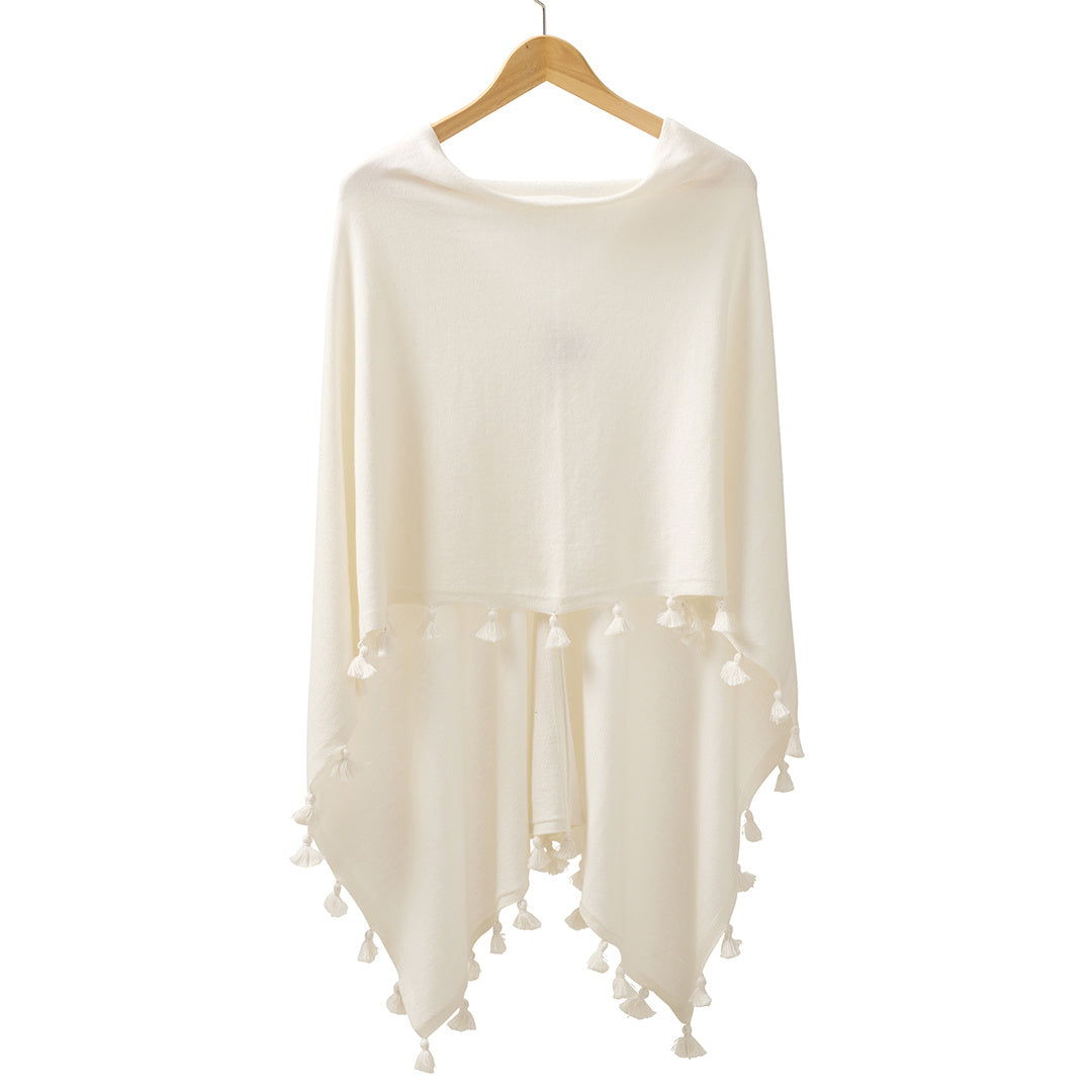 Edgartown Poncho, White