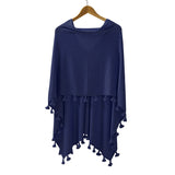 Edgartown Poncho, Midnight Blue