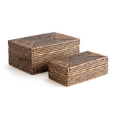Rattan Boxes, Set of 2