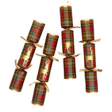 Reindeer Tartan Crackers, Set of 6