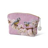 Birds on Branch Cosmetic Bag, Pink