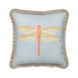 Dragonfly Indoor/Outdoor Pillow, Coral Square