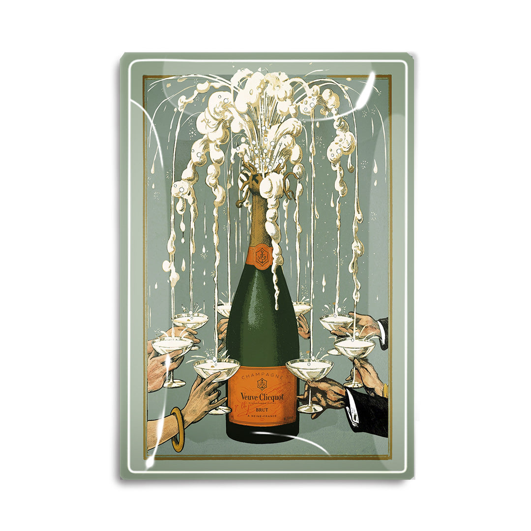 Veuve Clicquot Toast Decoupage Tray