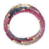Multi-Color Ombre Sapphire Wrap Bracelet