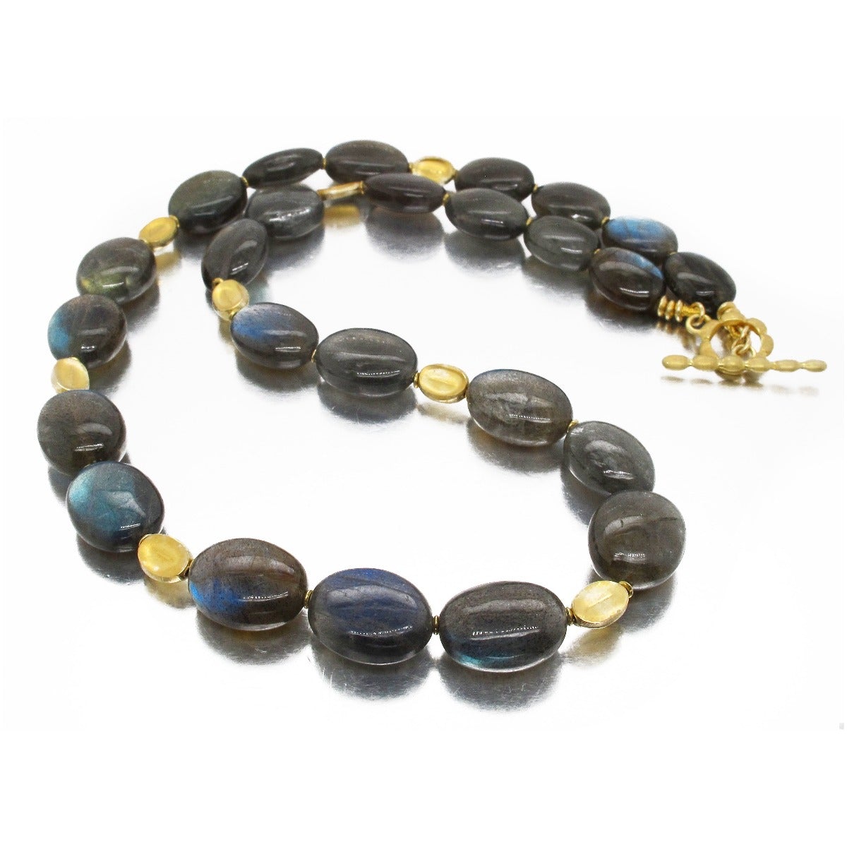 Barbara Heinrich Oval Labradorite Bead Necklace