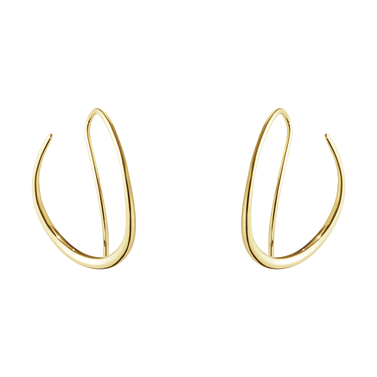 Georg Jensen Offspring Gold Double Hoop Earrings