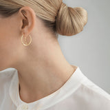 Offspring Gold Double Hoop Earrings