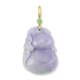 Lavender Jade Gourd & Green Jade Pendant