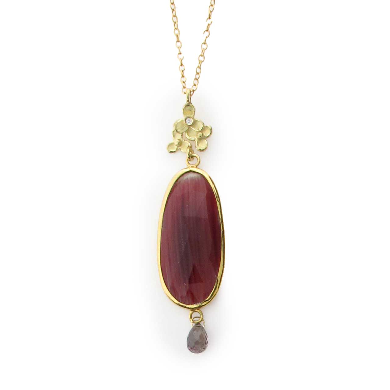Barbara Heinrich Andesine, Diamond & Sapphire Pendant Necklace