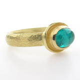 Oval Emerald Cabochon Ring