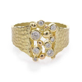 Barbara Heinrich Diamond Carved Glacier Crevasse Ring