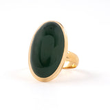 Estate Bezel-Set Green Jadeite Ring