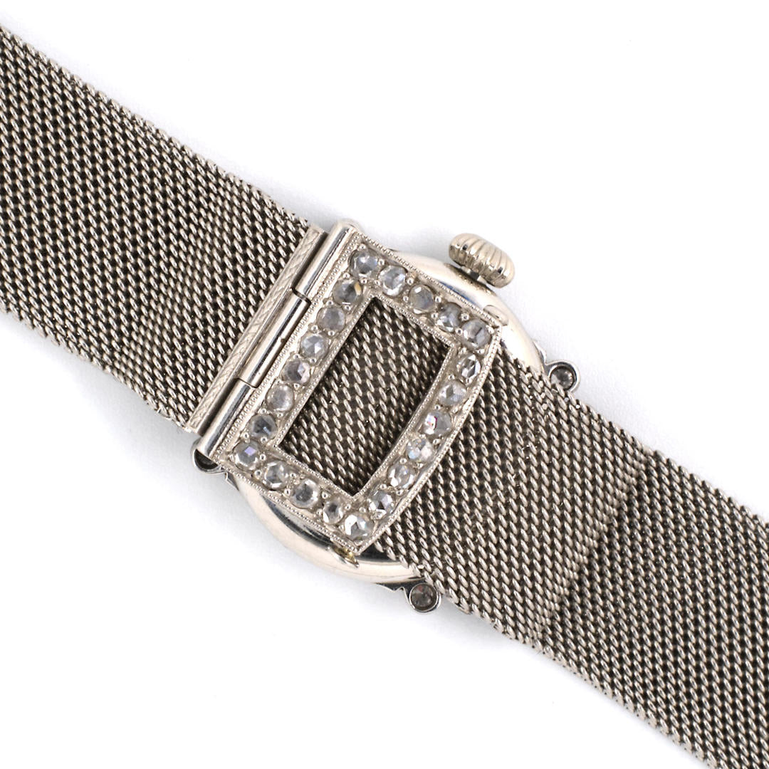 Art Deco Marcus & Co. Diamond & Sapphire Platinum Watch