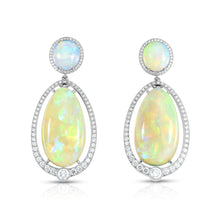 Cicada Opal & Diamond Drop Earrings