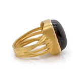 Rectangular Labradorite Ribbon Ring