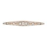 Estate Edwardian Diamond & Platinum Tapered Bar Pin
