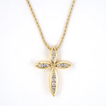 Estate I.B. Goodman Diamond Cross Pendant Necklace