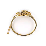 Diamond, Pearl & Enamel Bangle Bracelet