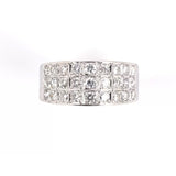 3-Row Diamond Wedding Band