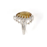 Pear-Shaped Citrine & Diamond Ring