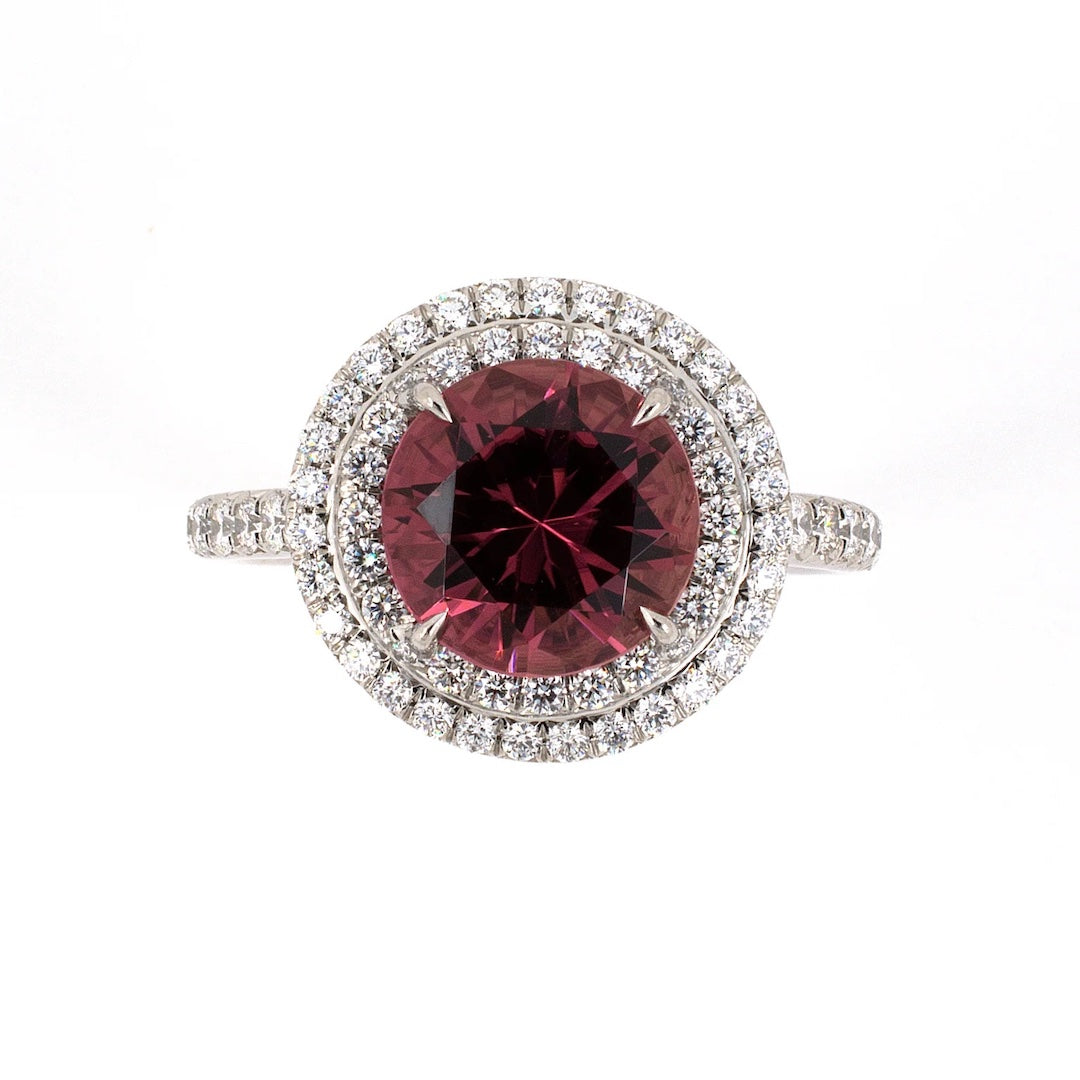Tiffany Pink Tourmaline & Diamond Soleste Ring