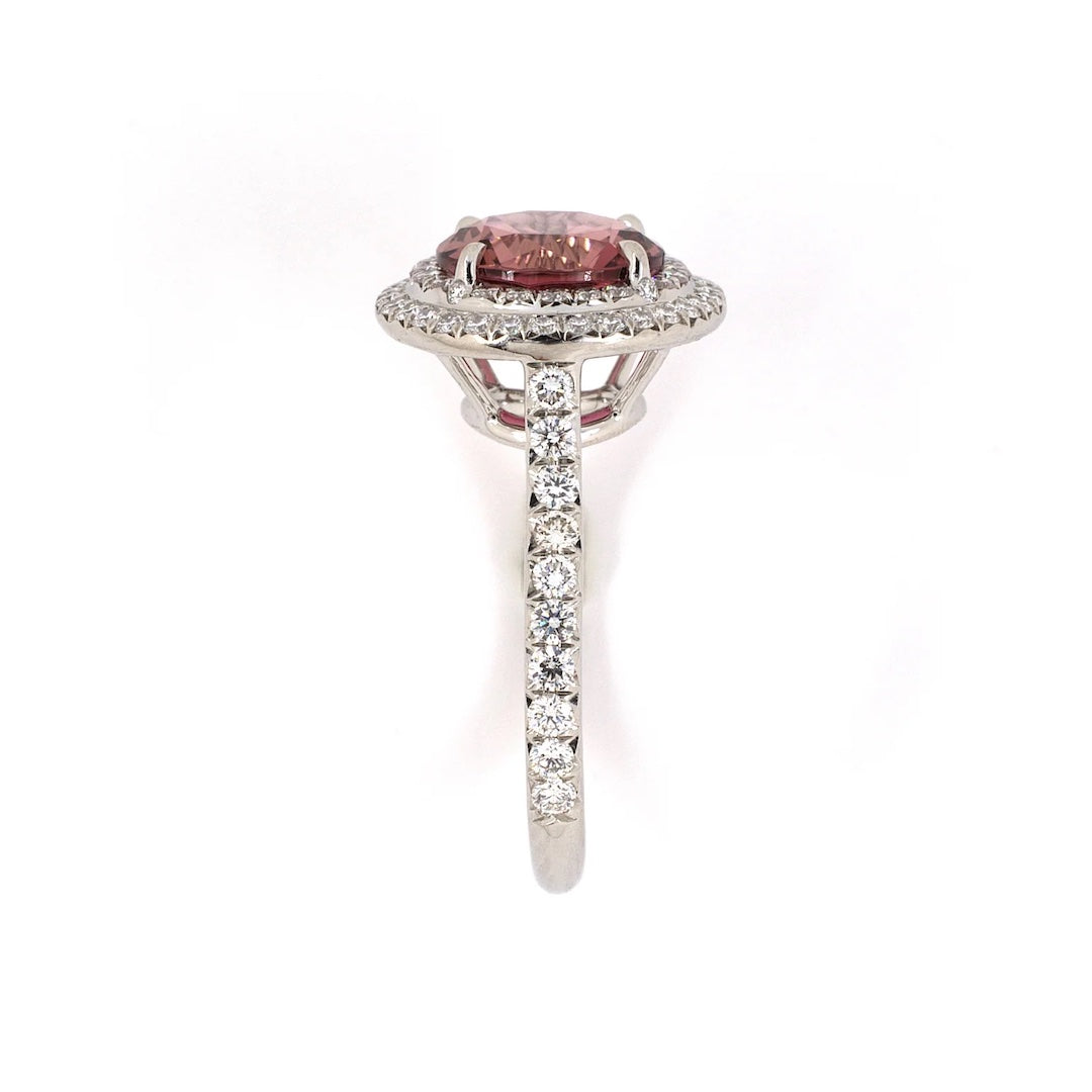 Tiffany Pink Tourmaline & Diamond Soleste Ring