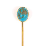 Victorian Oval Turquoise Stick Pin