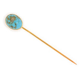 Victorian Oval Turquoise Stick Pin