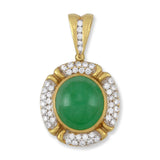Apple Green Jade & Diamond Pendant