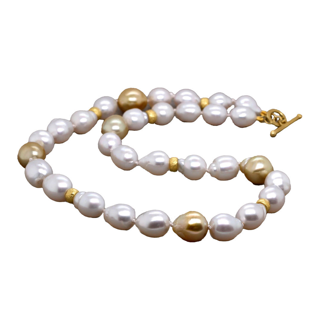 Barbara Heinrich White & Golden South Sea Pearl Necklace