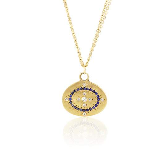 Adel Chefridi Heaven on Earth Diamond & Sapphire Pendant Necklace