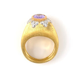 Buccellati Pink Spinel & Diamond Cluster Dome Ring