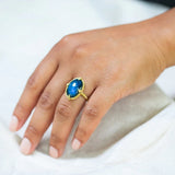 Oval Labradorite Ring