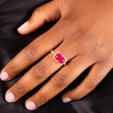 Faceted Ruby Ring