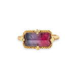Amáli Rectangular Watermelon Tourmaline Ring
