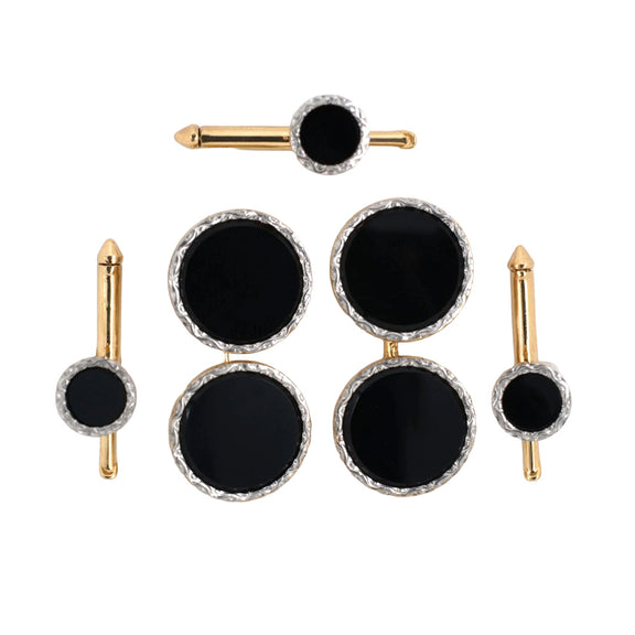 Estate Larter & Sons Art Deco Onyx Cuff Link Set