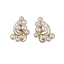 Estate Mikimoto Pearl Floral Spray Earrings