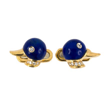 Estate Demner Lapis & Diamond Duck Cuff Links