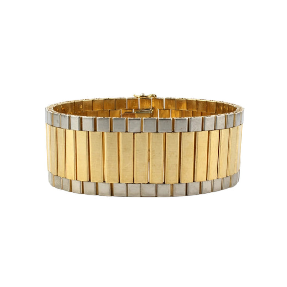 Estate Gold French Brick Bracelet