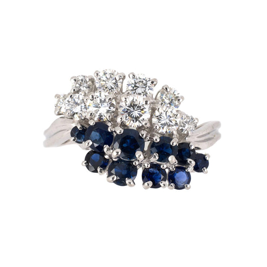 Oscar Heyman Sapphire & Diamond Twist Ring