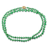 Graduated Green Jade Bead Necklace