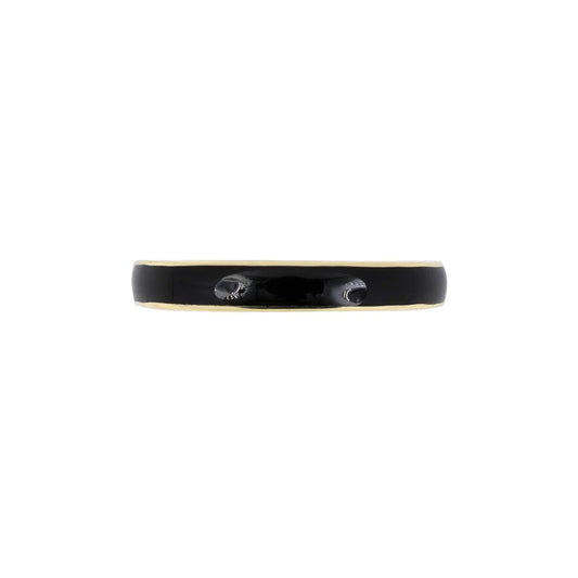 Black Enamel Wedding-Band Guard Ring