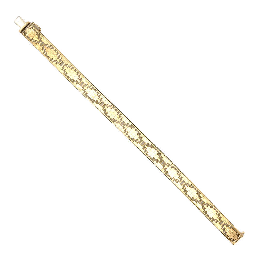 Italian Textured Gold Bracelet