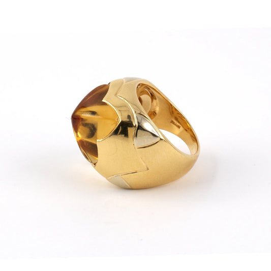 Estate Bulgari Piramide Citrine Puzzle Ring