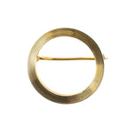 Estate Gold Corrugated Circle Pin