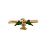 Estate Green Jadeite Falcon Bar Pin