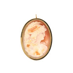 Estate Shell Cameo Pin Pendant